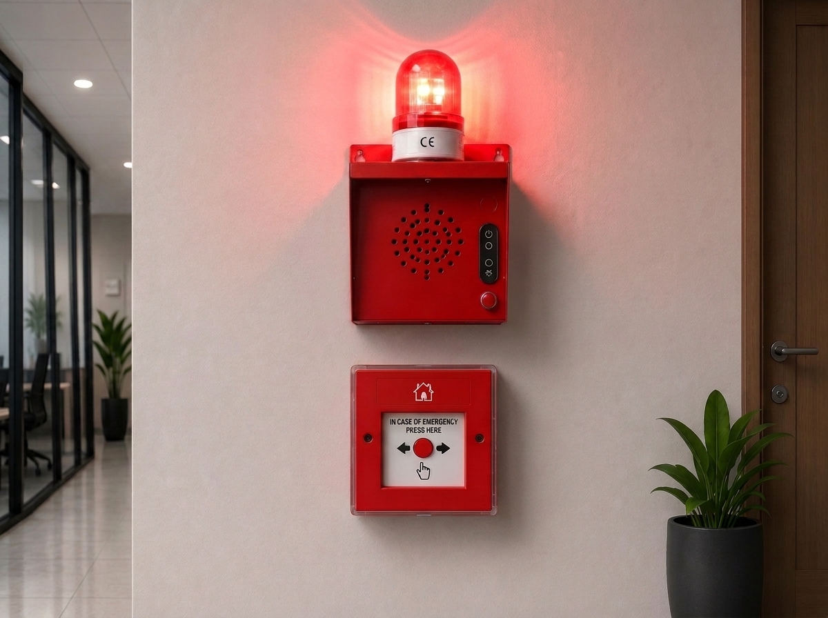 POE Voice Alarm with Flasher - alarm condition